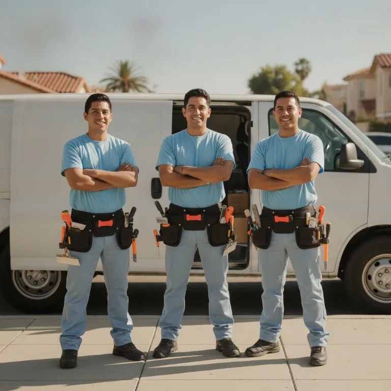 Ladrilhador equipe em Viamao